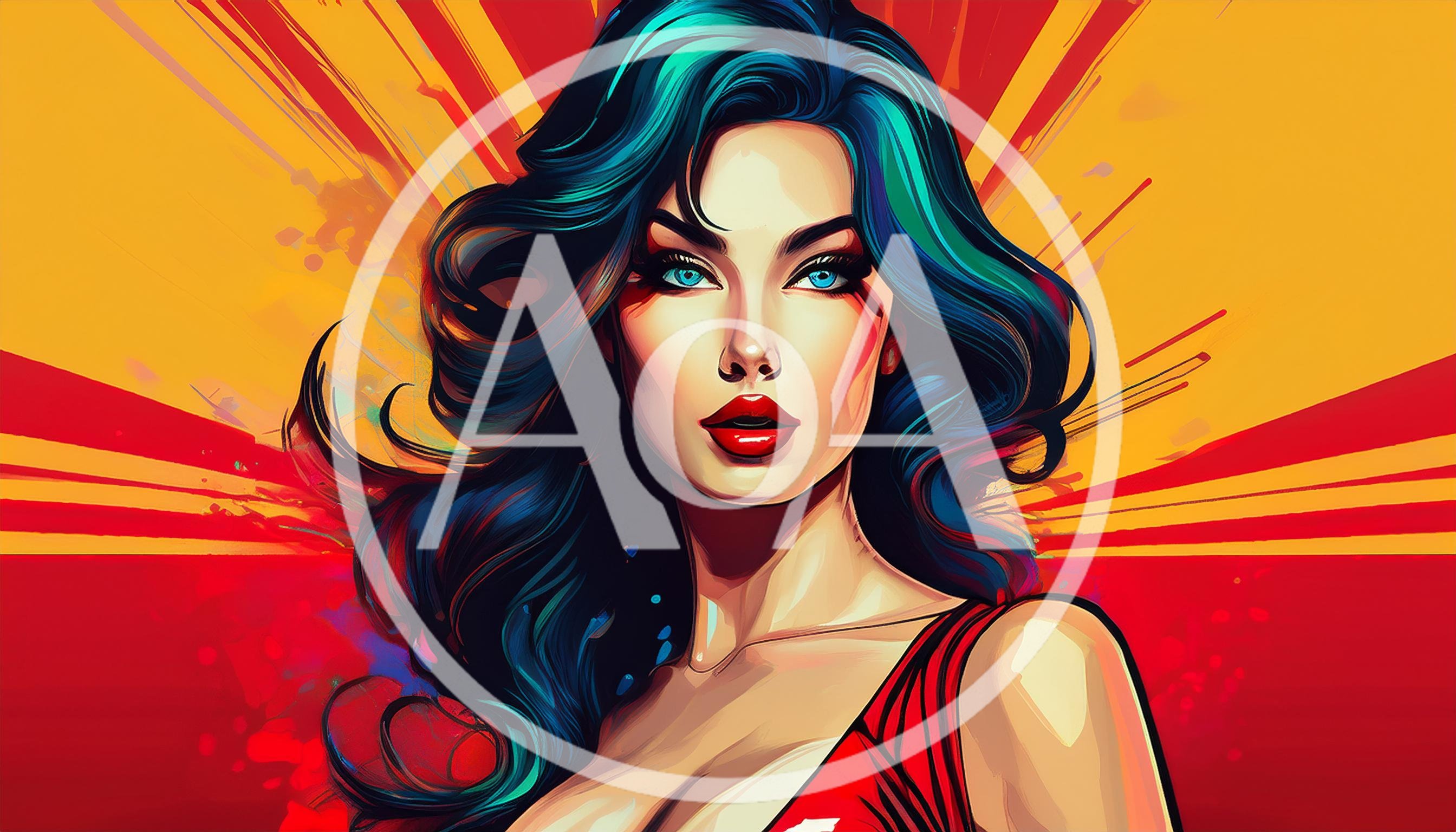 Pop Art Illustration Of A Glamorous Woman