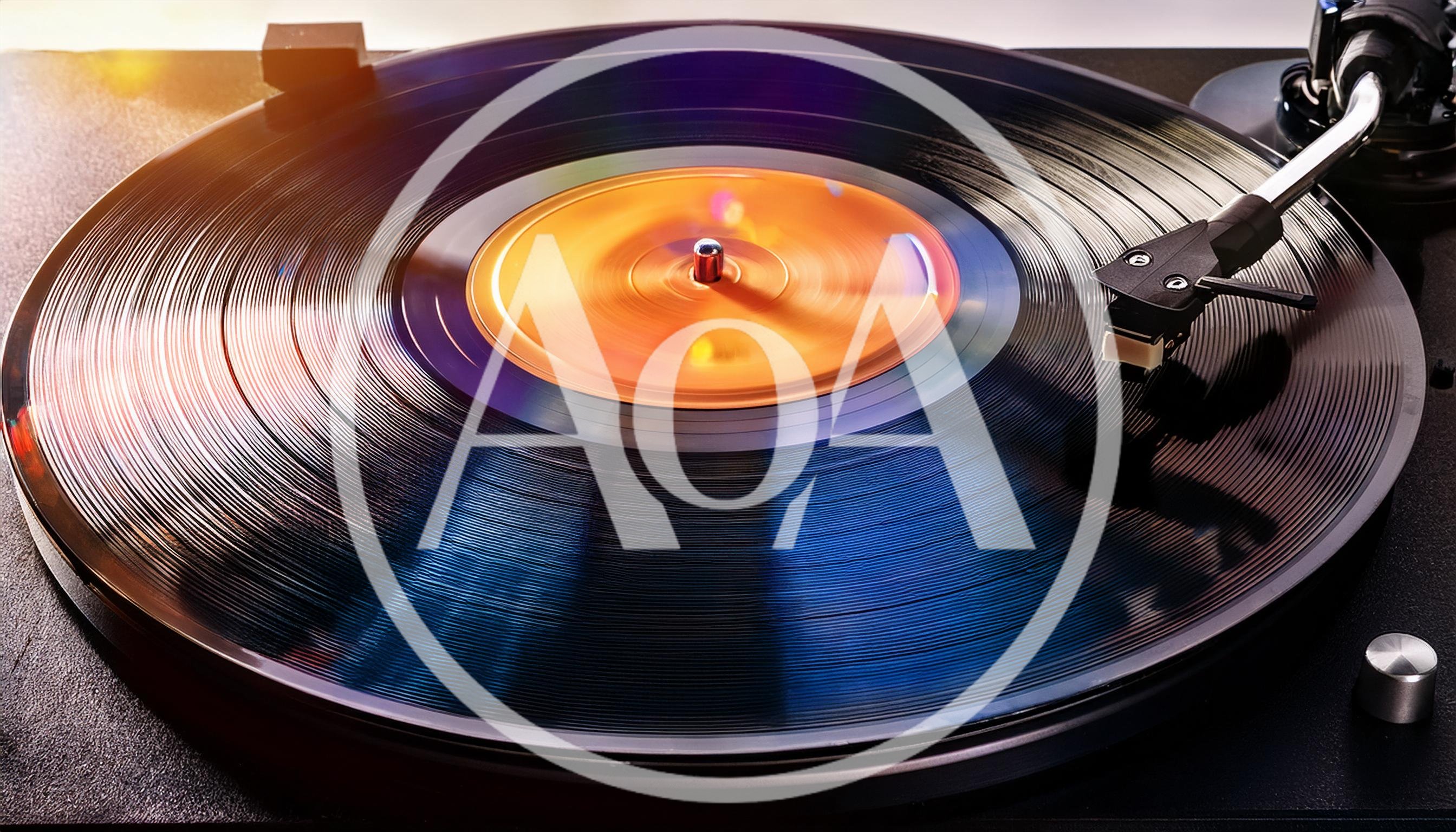 Vinyl Record Spinning On A Turntable
