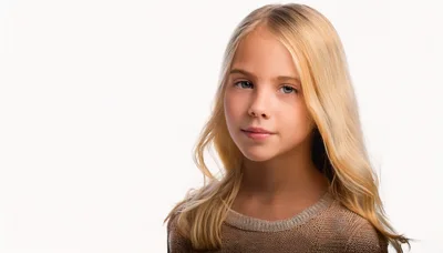 Portrait Of A Young Blonde Girl