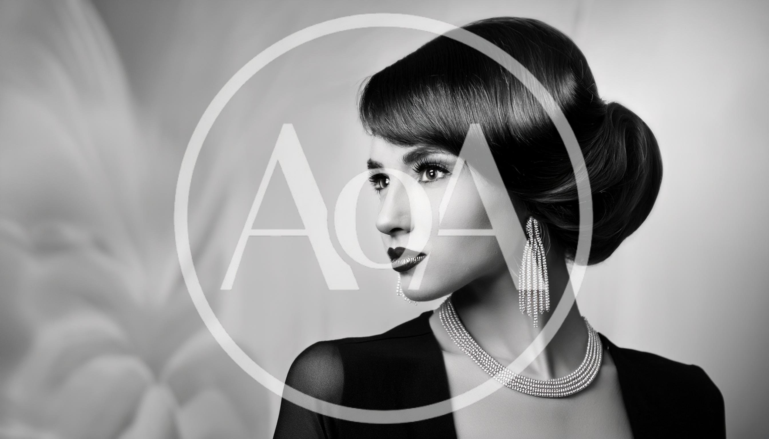 Elegant Woman With Vintage Hairstyle And Jewelry