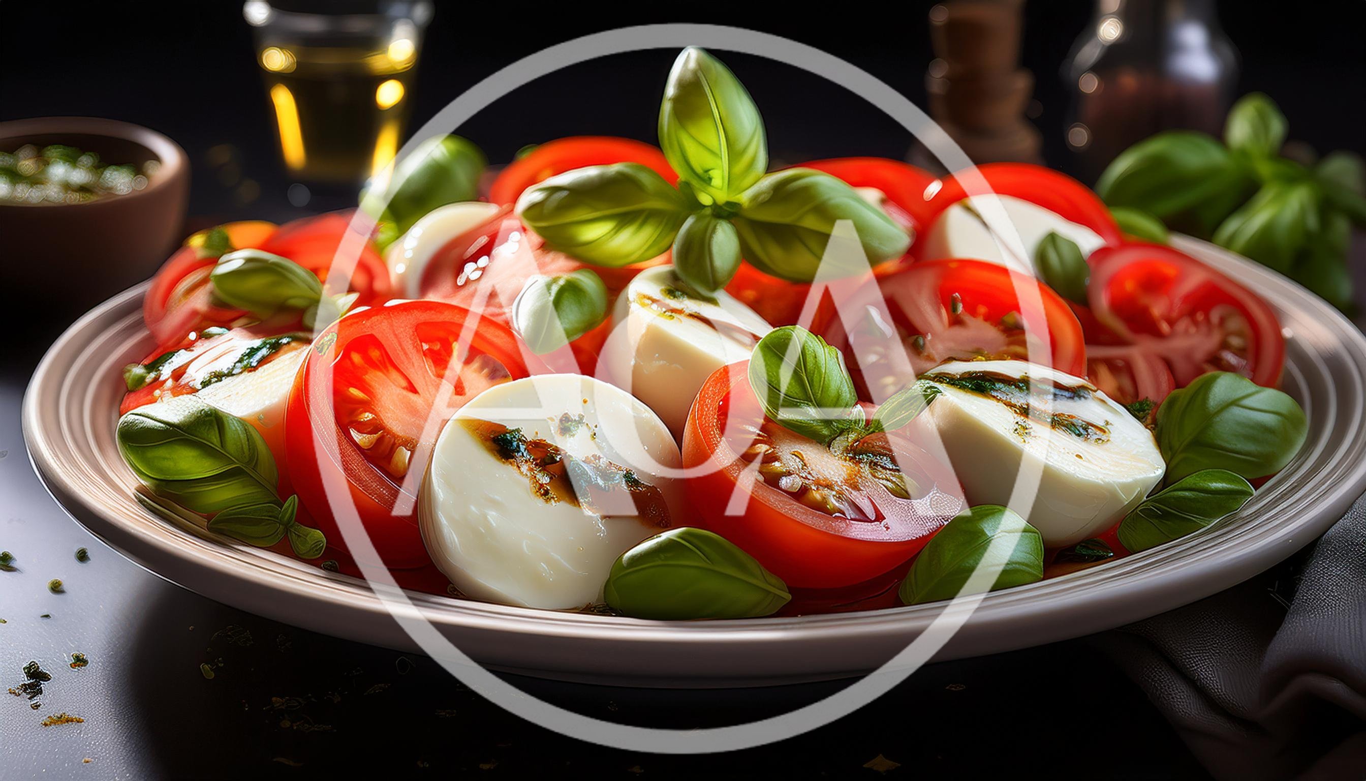 Fresh Caprese Salad With Tomatoes And Mozzarella