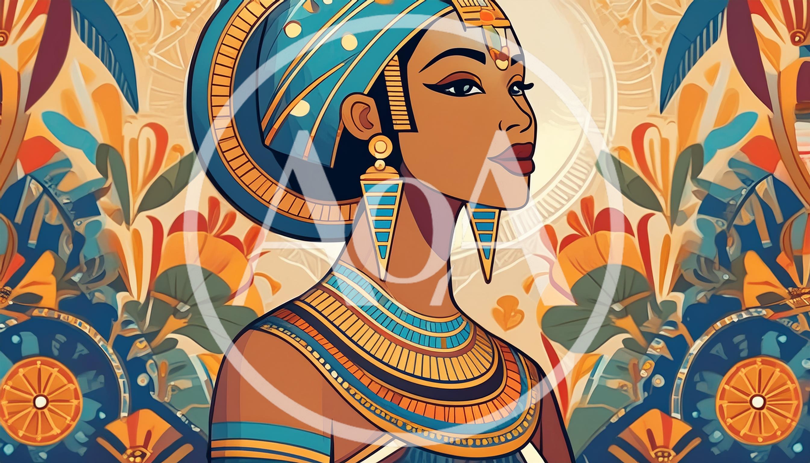 Stylized Illustration Of An Egyptian Queen
