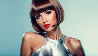 Portrait Of A Woman With A Bob Haircut
