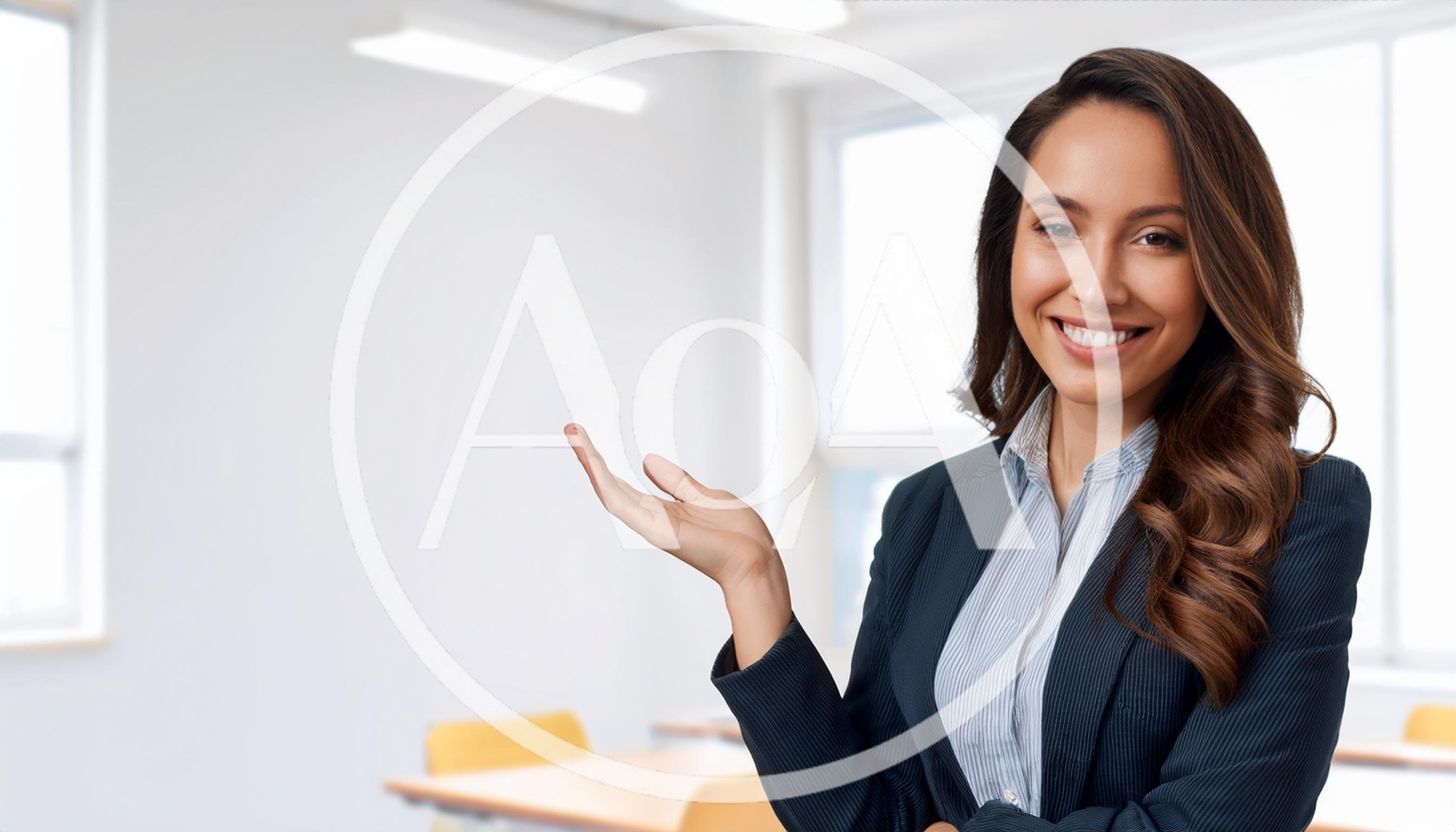 Professional Businesswoman Presenting In A Bright Modern Office