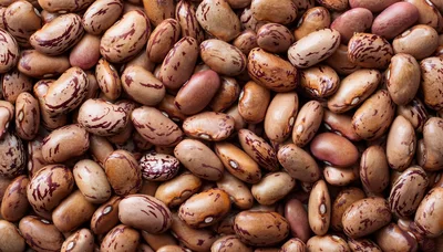 Top View Of Raw Pinto Beans Background