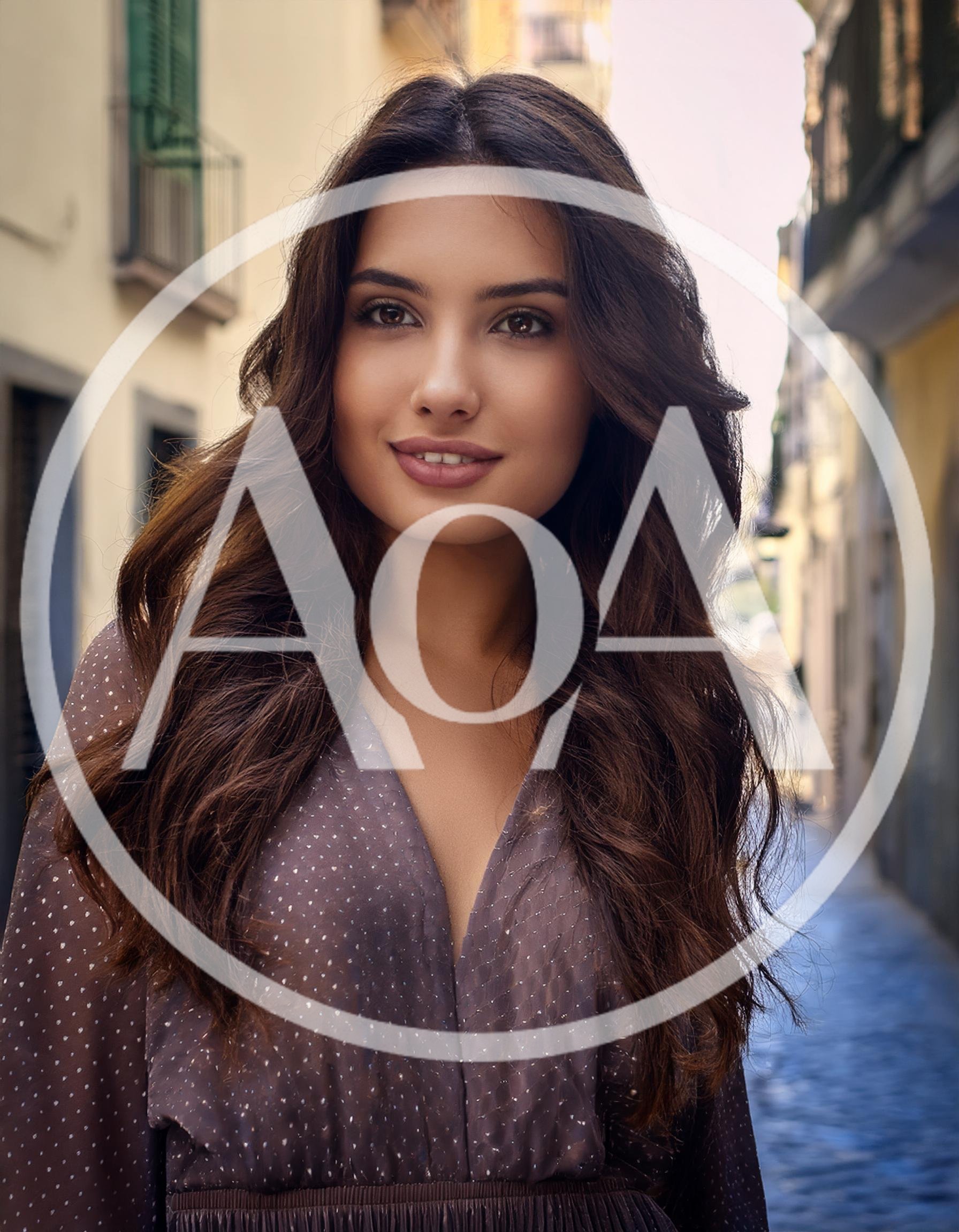 Portrait Of A Beautiful Young Woman In A City
