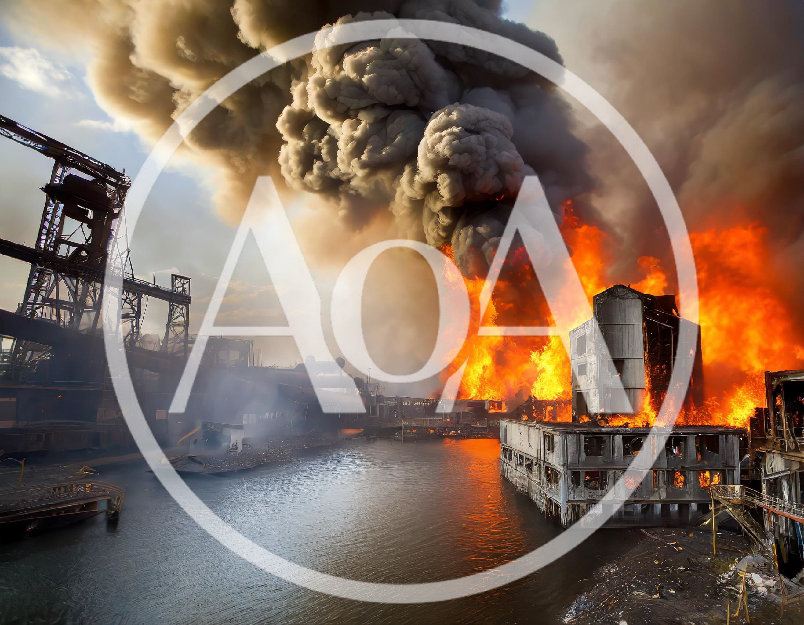 Industrial Facility Engulfed In Massive Fire And Smoke