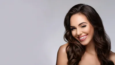 Beautiful Woman Winking And Smiling At Camera