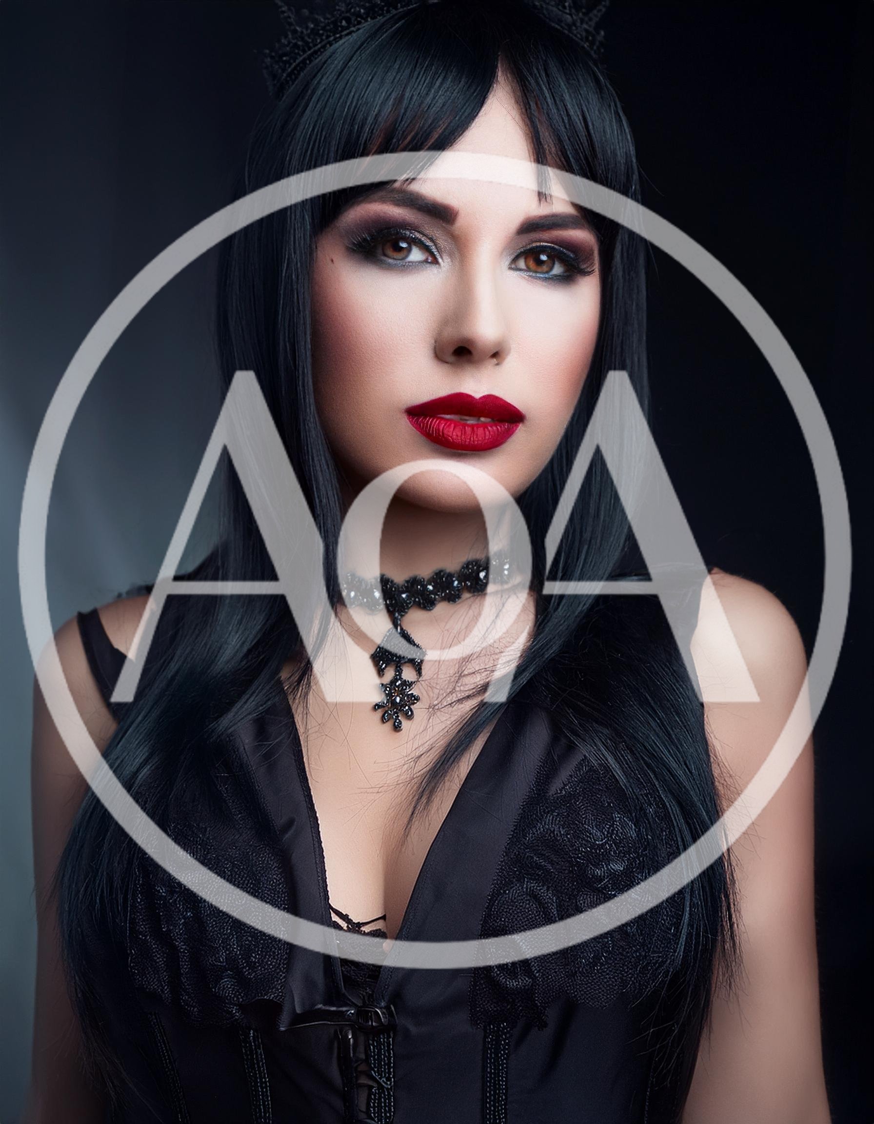 Portrait Of A Gothic Woman In Black Attire