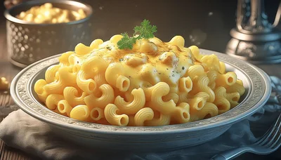 Bowl Of Creamy Macaroni And Cheese