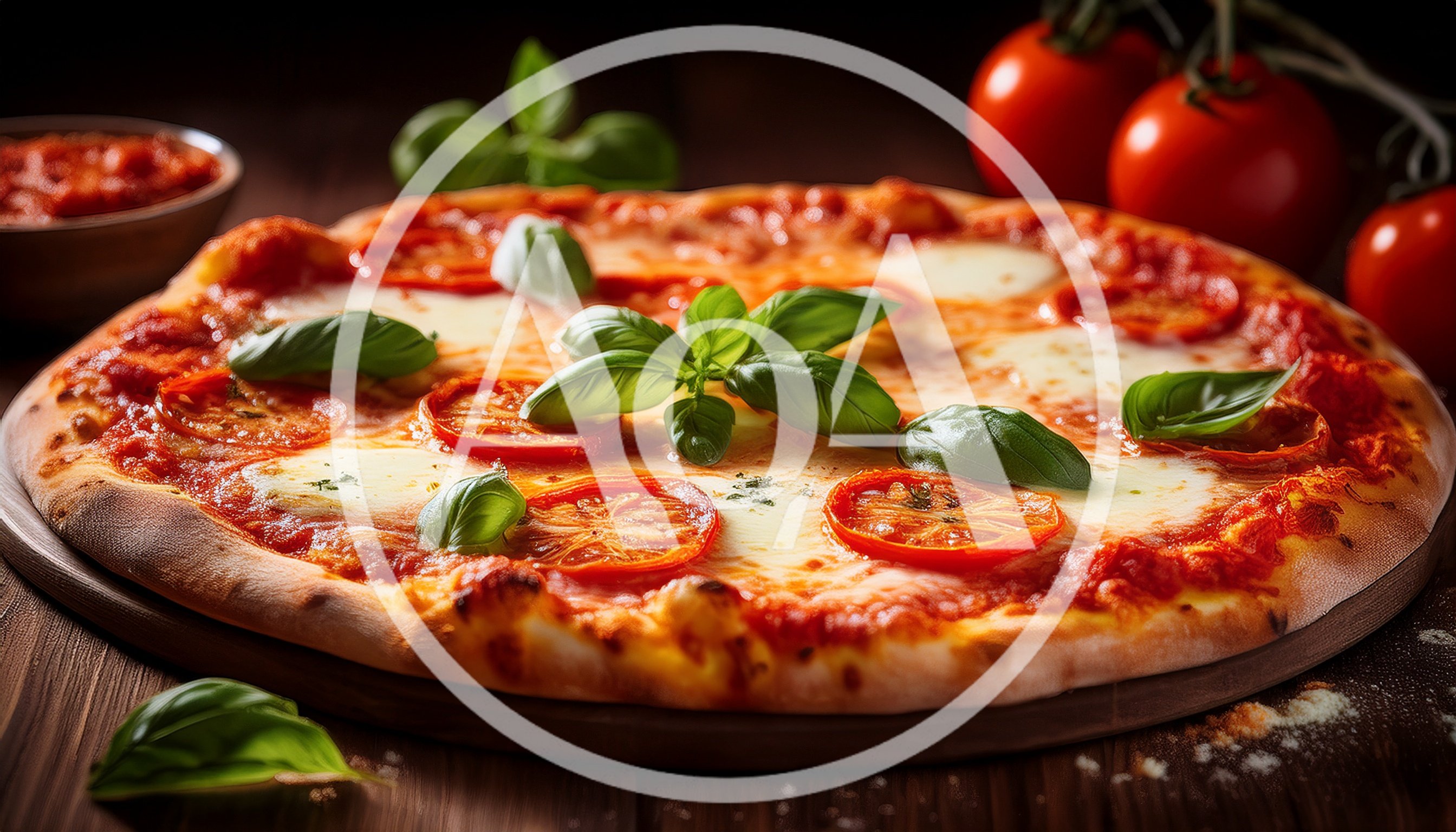 Fresh Margherita Pizza With Basil And Tomatoes