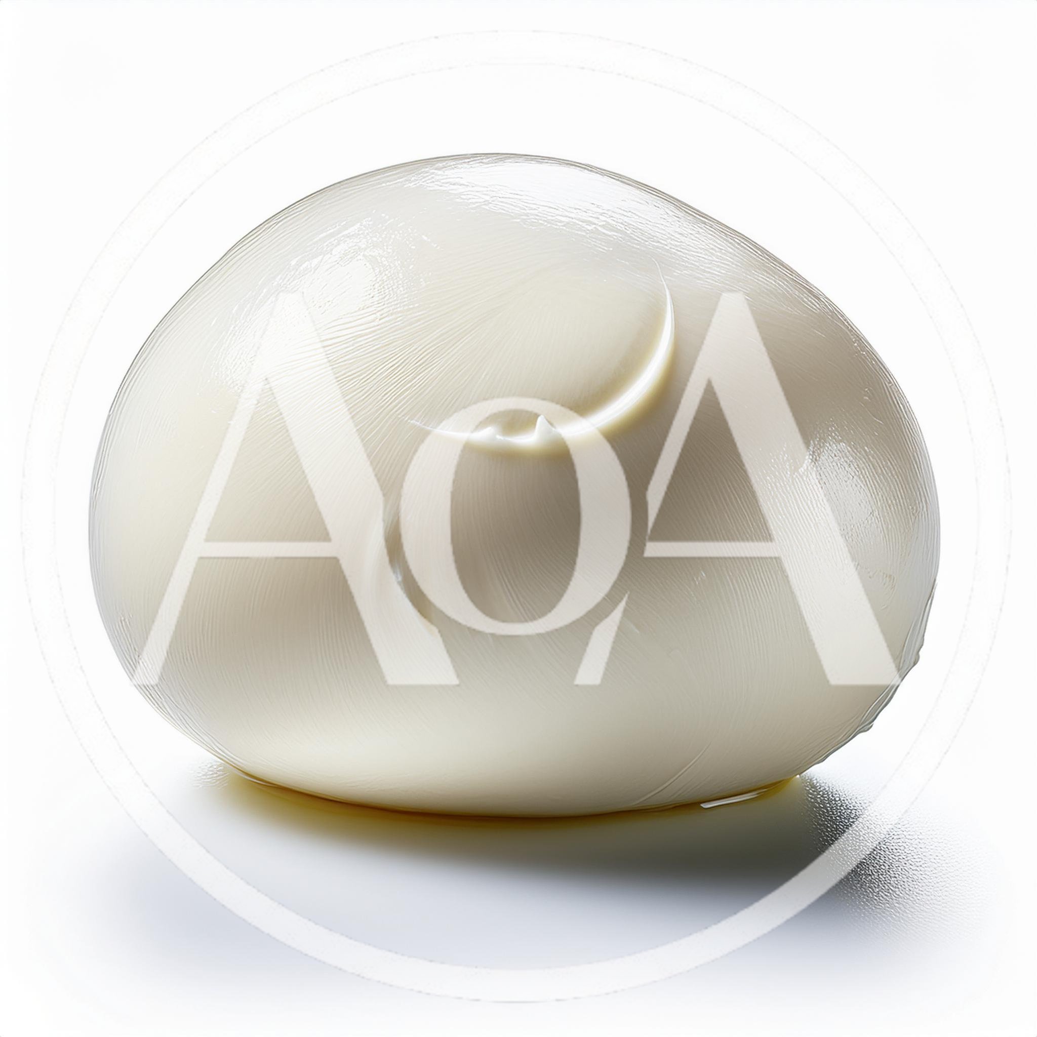 Fresh Mozzarella Ball Isolated On White Background