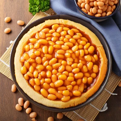 Baked Beans On A Savory Pastry Base