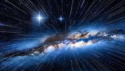 Hyperspace Warp Speed Travel Through The Milky Way
