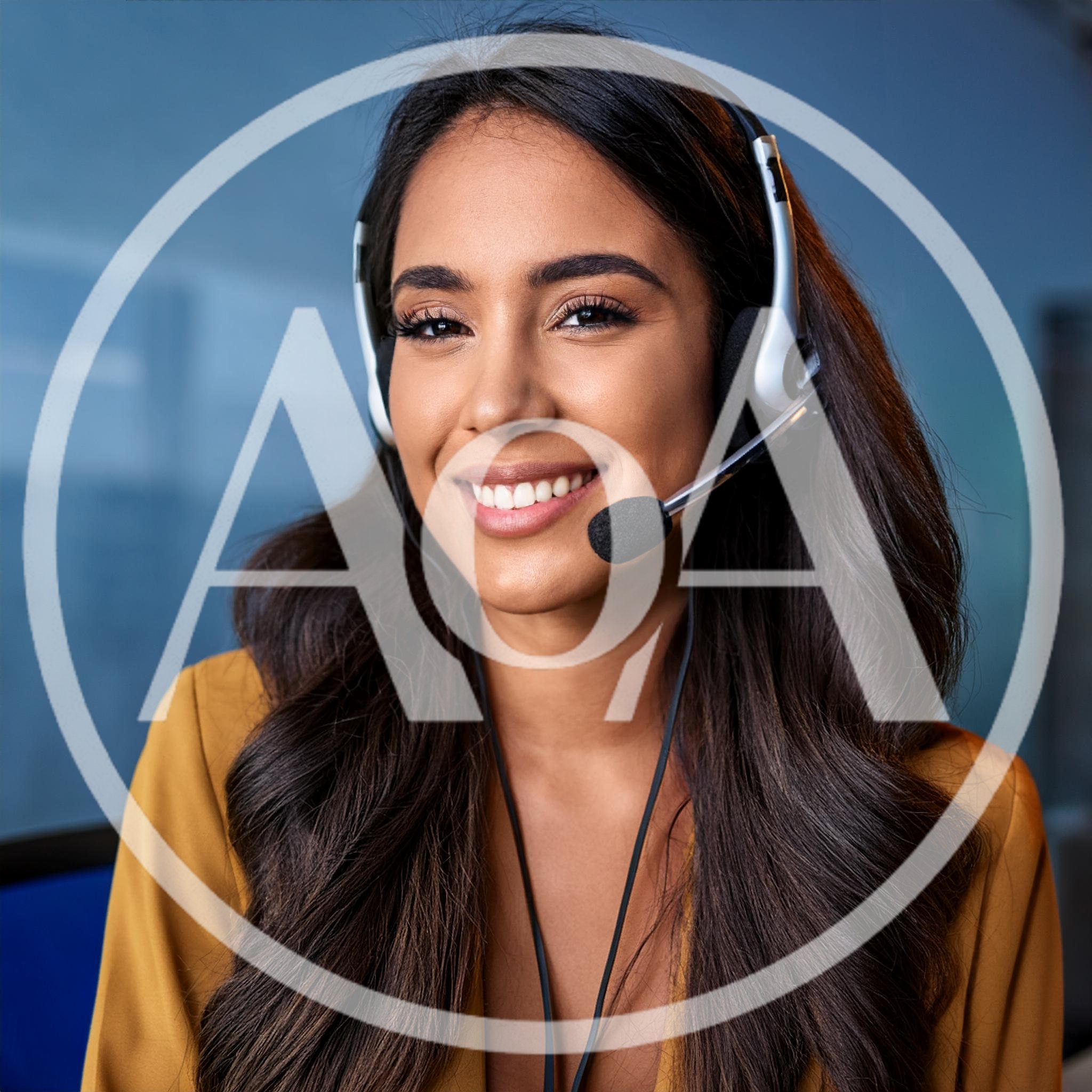 Professional Customer Service Representative Wearing A Headset