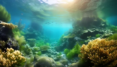 Vibrant Coral Reef Ecosystem Underwater Scene