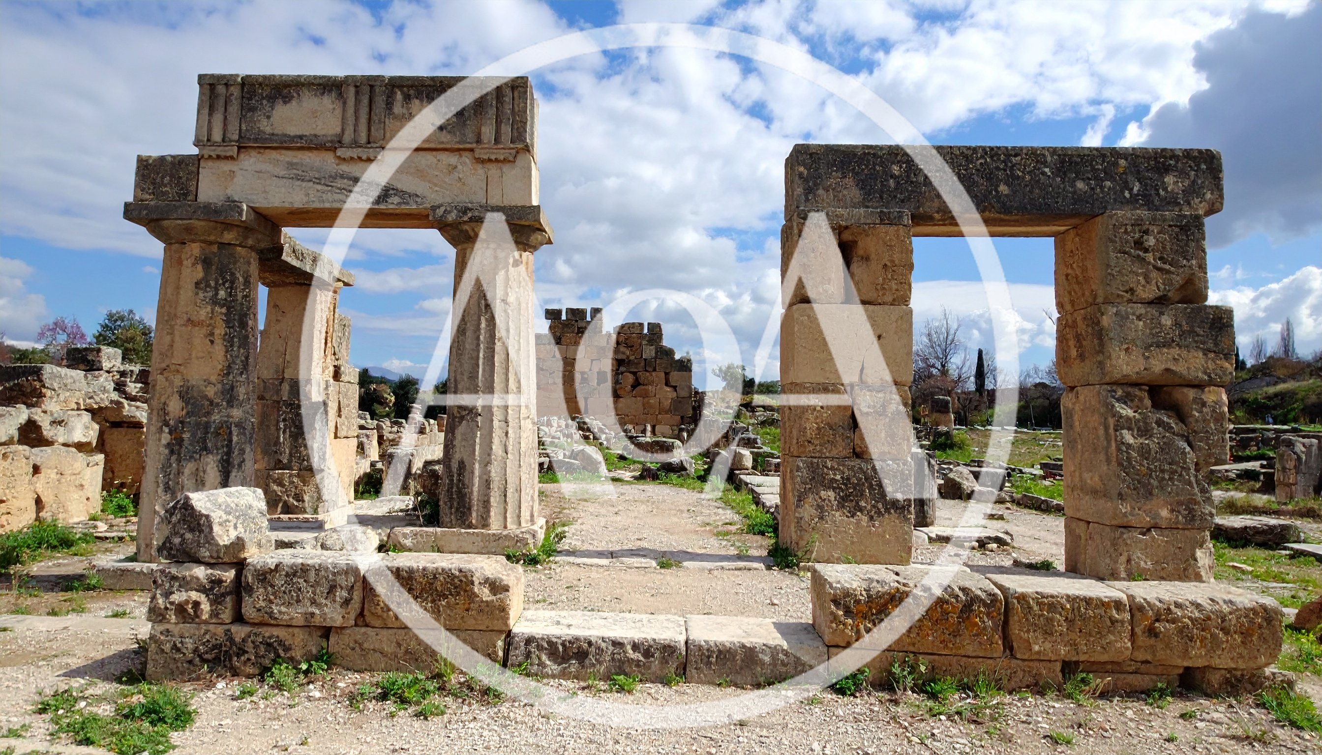 Ancient Stone Ruins at Hierapolis Archaeological Site