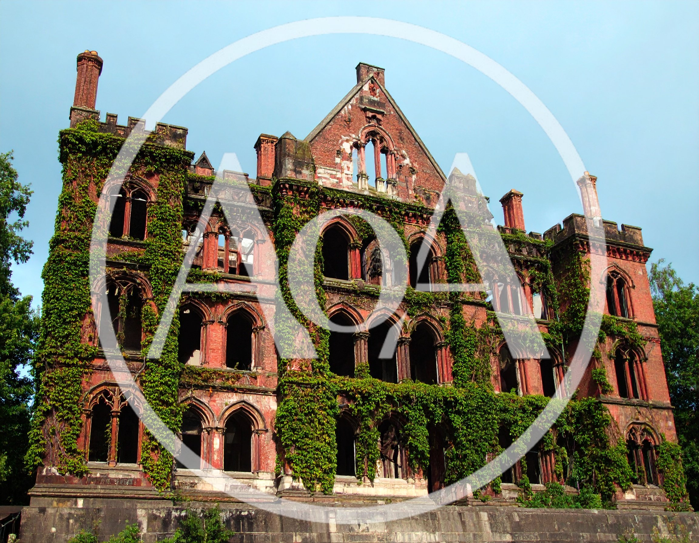 Abandoned Gothic Revival Mansion Overgrown With Ivy
