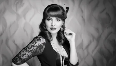 Elegant Woman In Vintage 1920s Style Attire