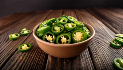 Bowl Of Fresh Sliced Jalapeno Peppers