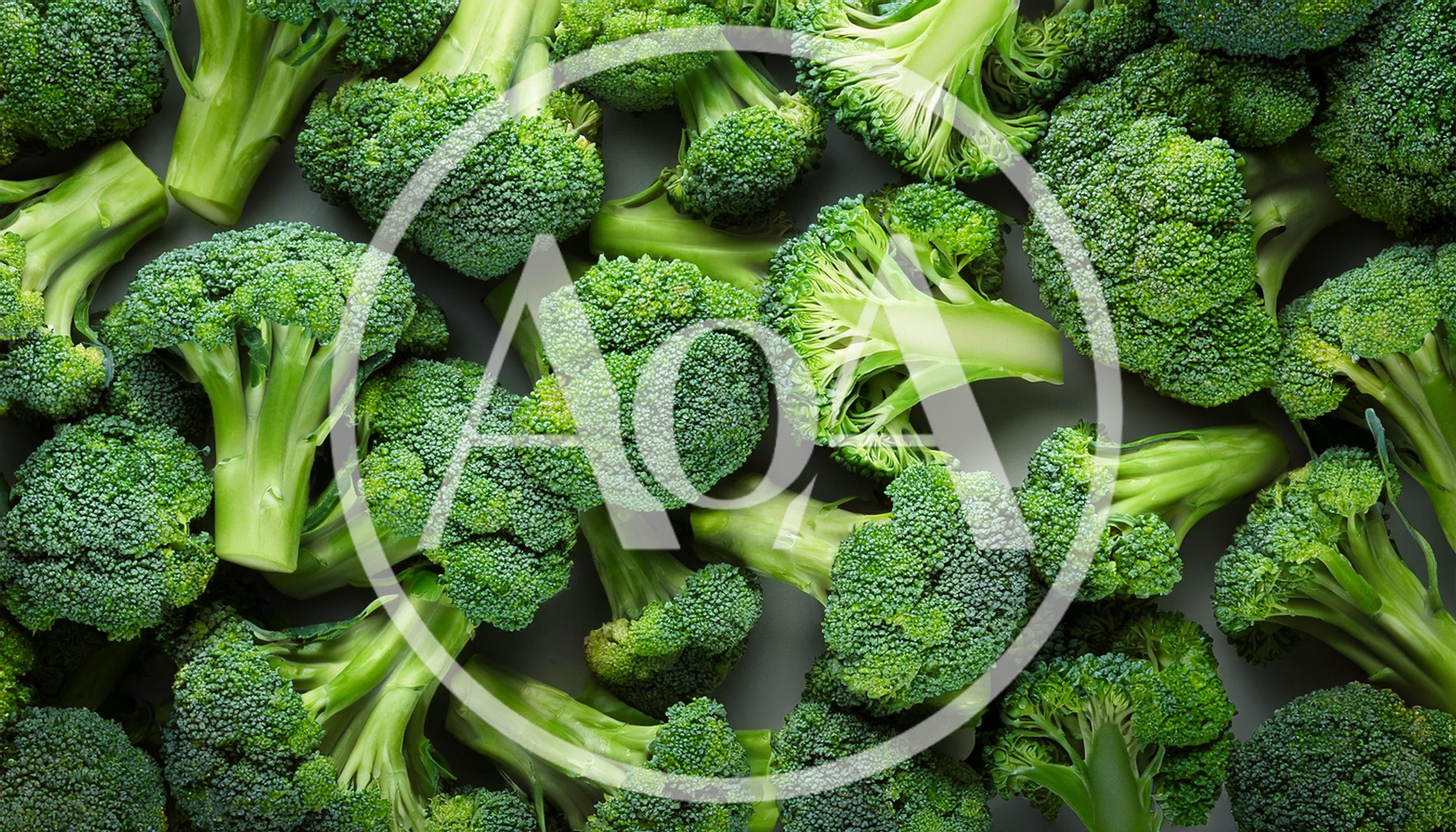 Fresh Green Broccoli Florets Arranged On A Surface