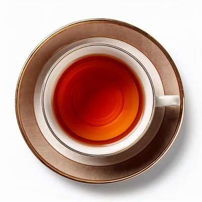 Top Down View Of A Cup Of Tea