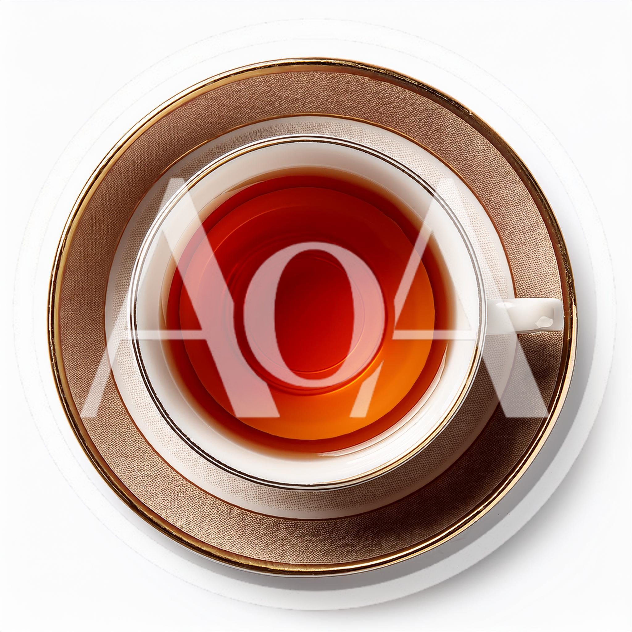 Top Down View Of A Cup Of Tea