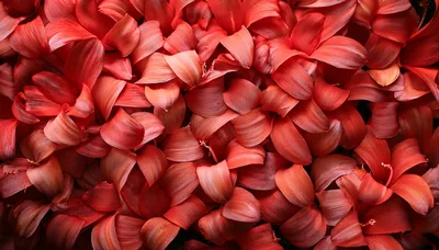 Vibrant Red Tropical Flower Petal Background