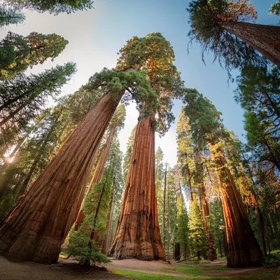 Giant Sequoia Trees In Sequoia National Park
