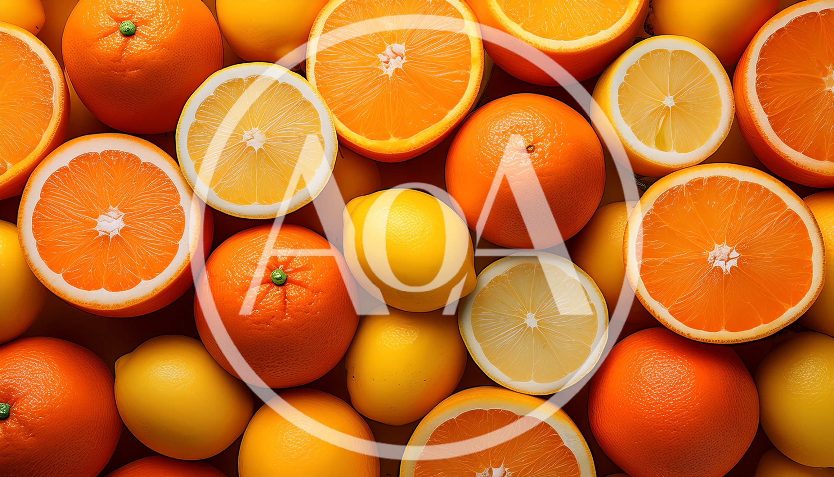 Top View Of Fresh Citrus Fruit Assortment