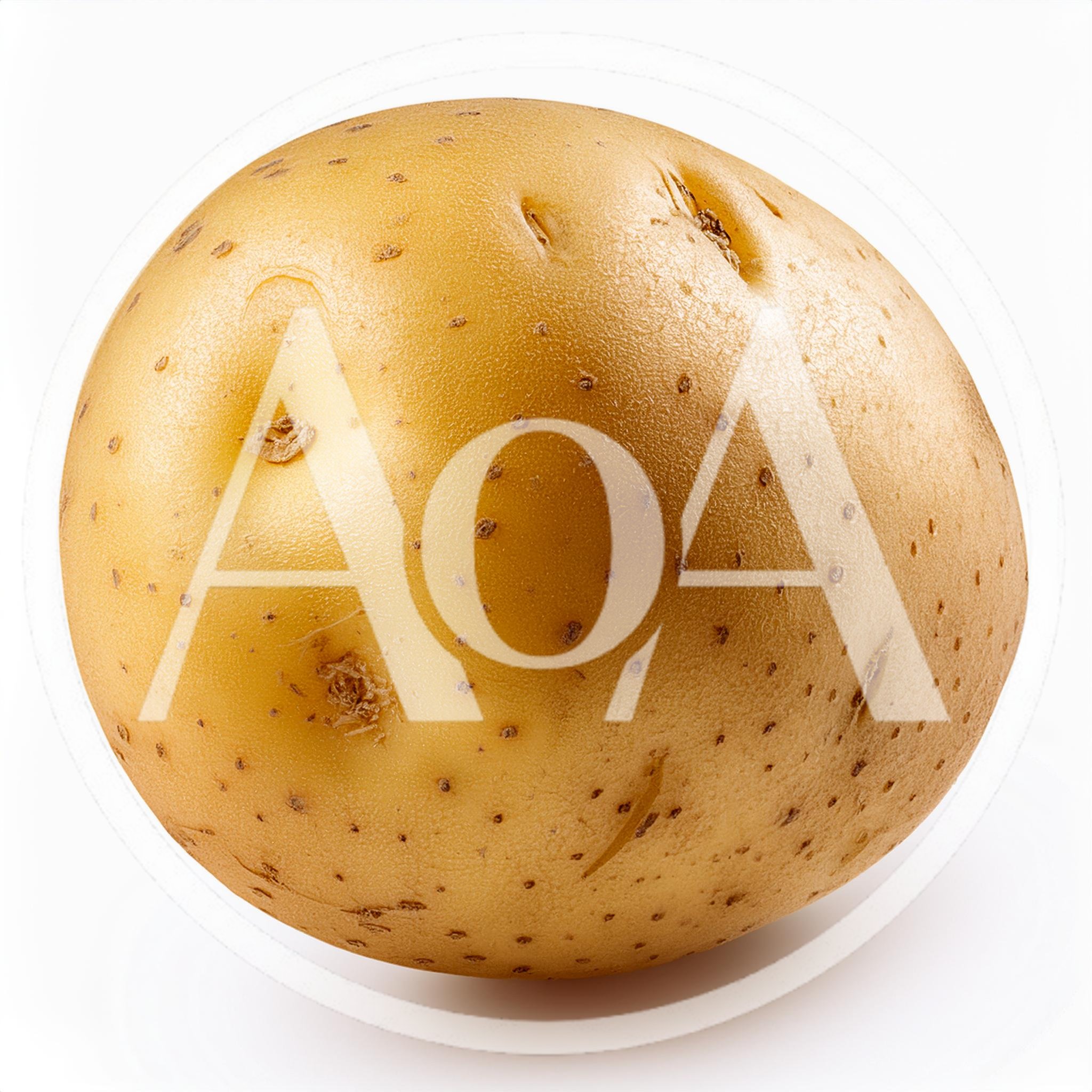 Single Raw Yellow Potato Isolated On White Background