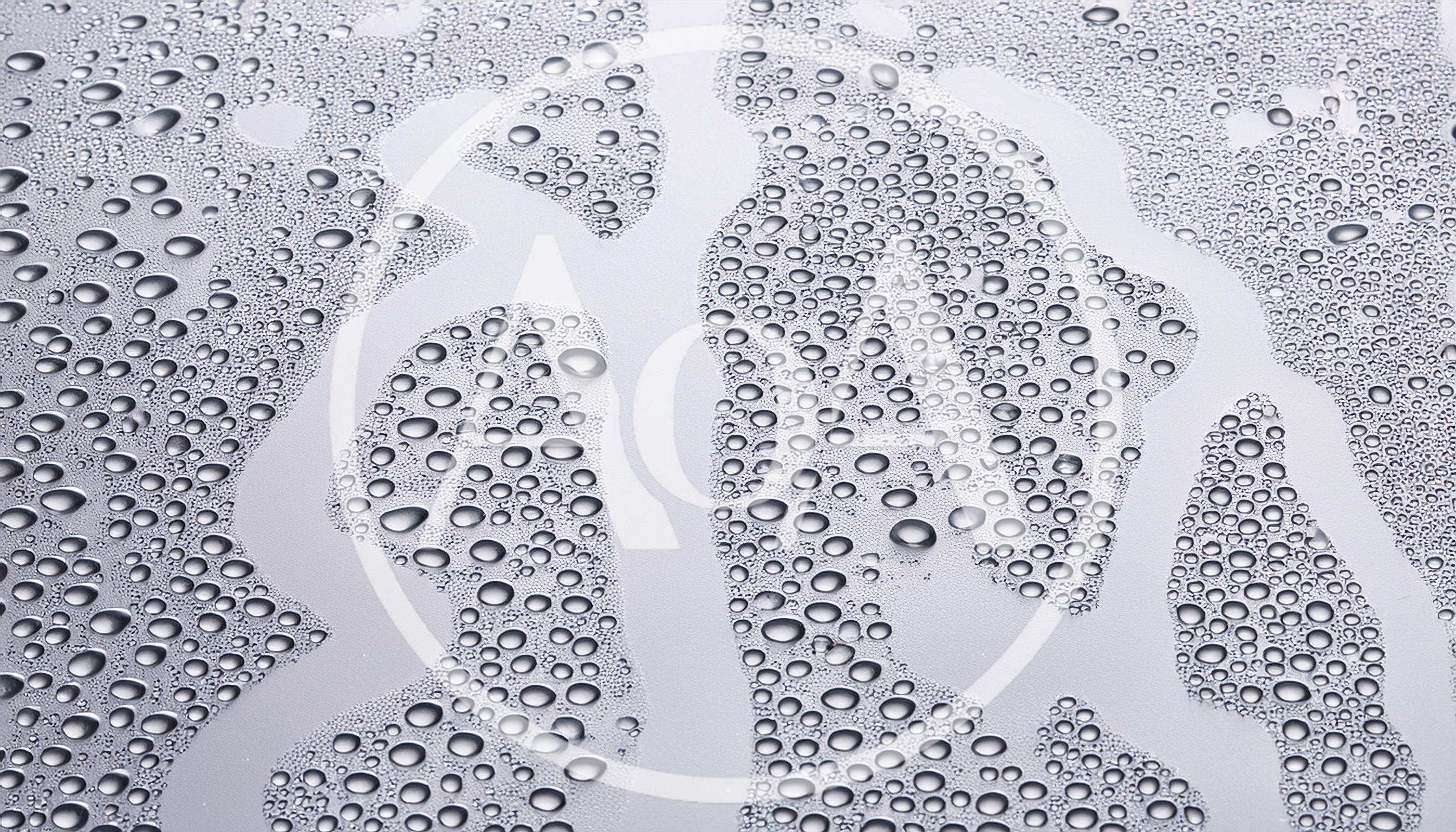 Water Droplets Pattern On A Smooth Surface