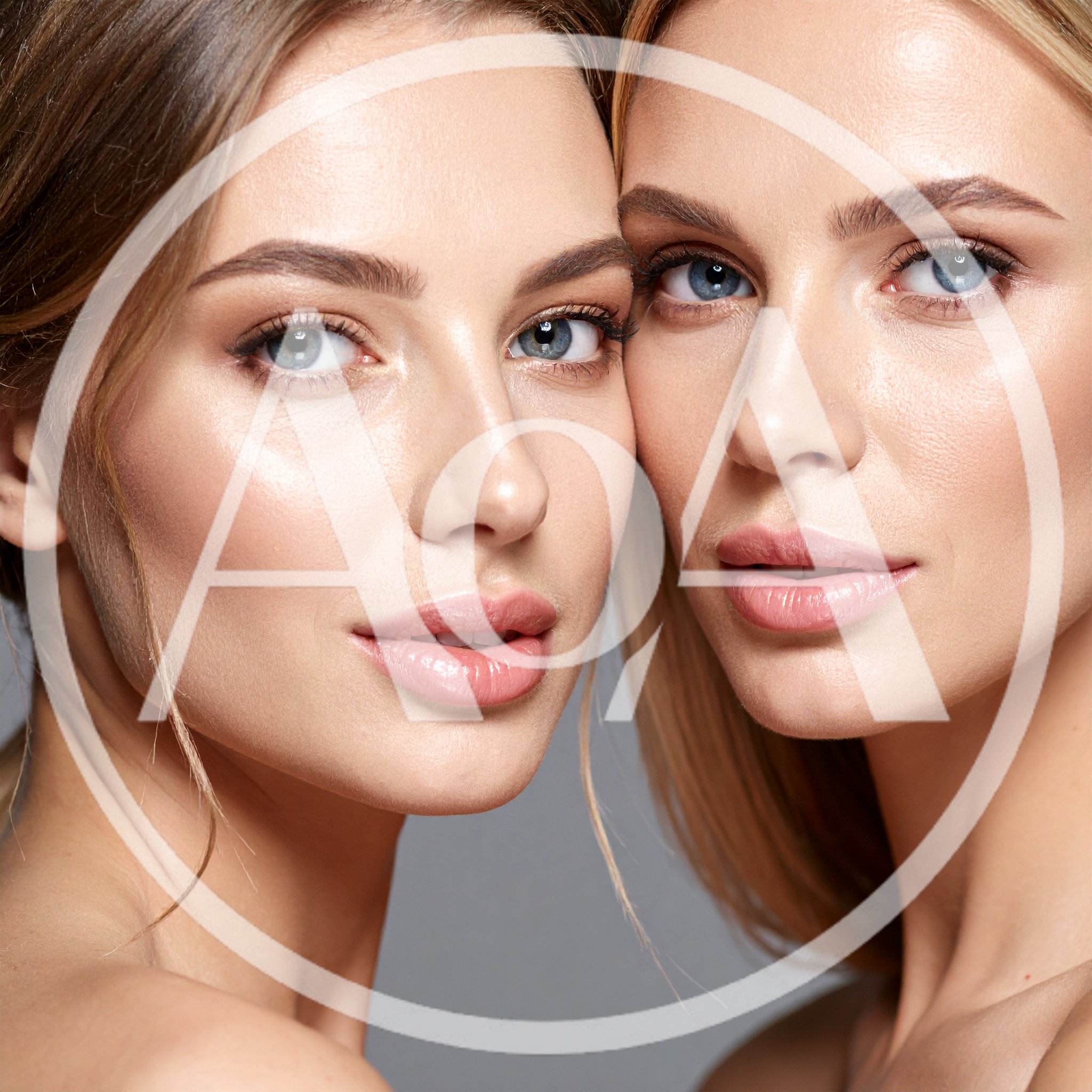 Close Up Portrait Of Two Beautiful Women