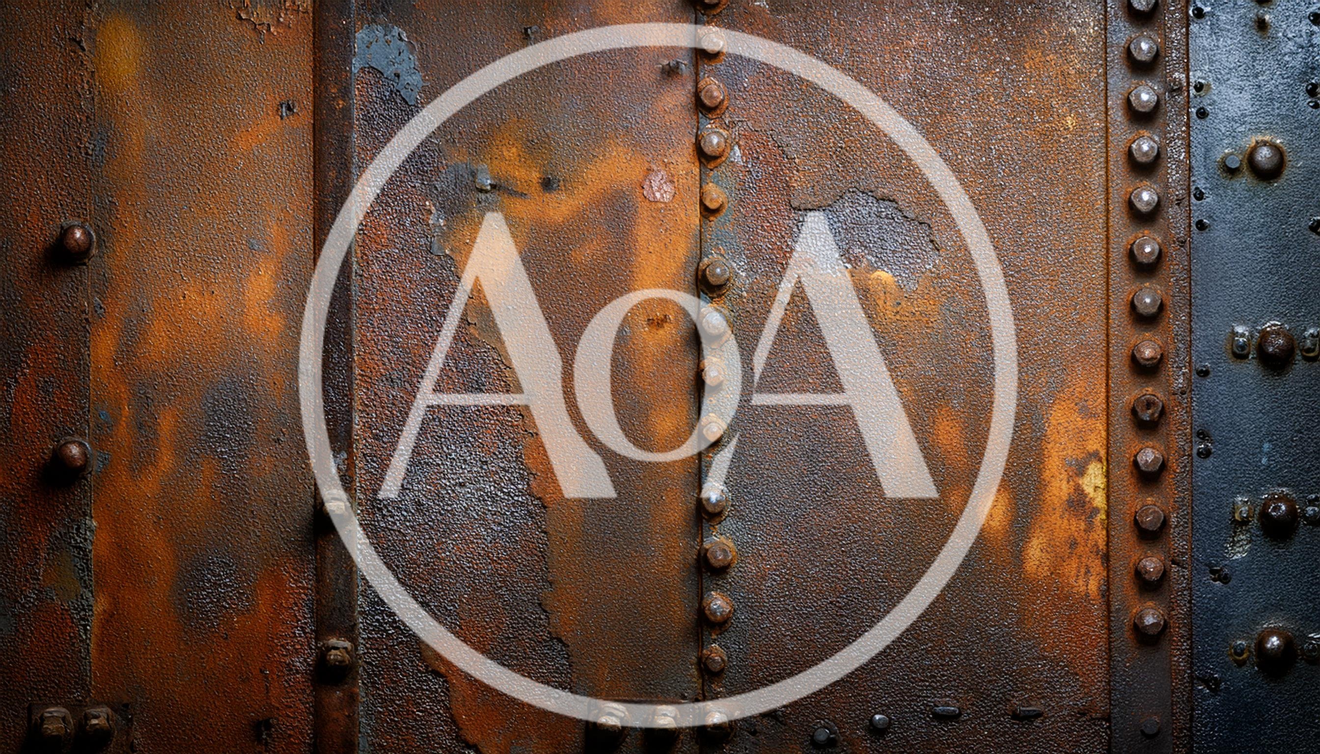 Weathered Industrial Metal Plate With Rivets