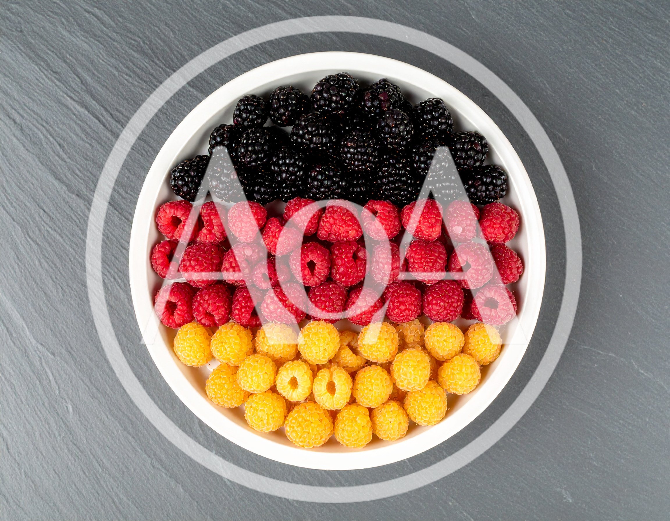 German Flag Made Of Fresh Berries In A Bowl