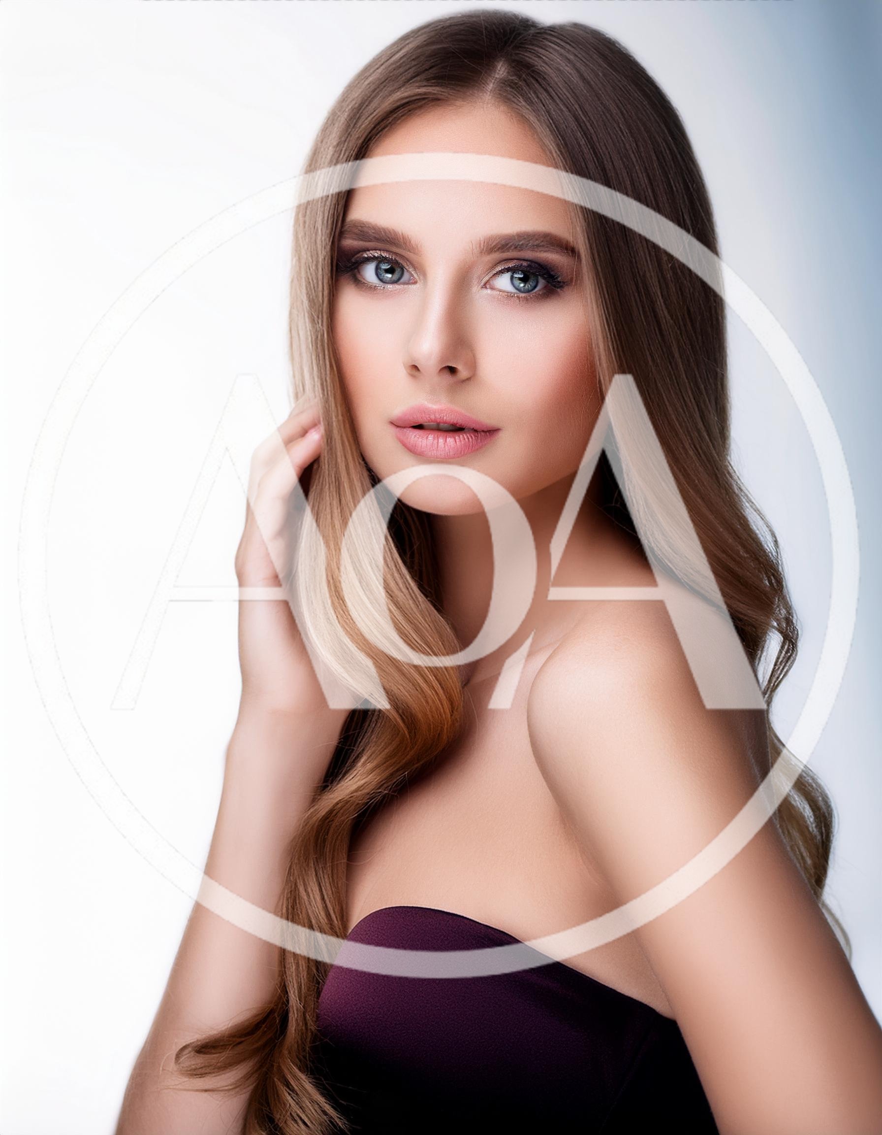 Portrait Of A Beautiful Young Woman With Long Blonde Hair
