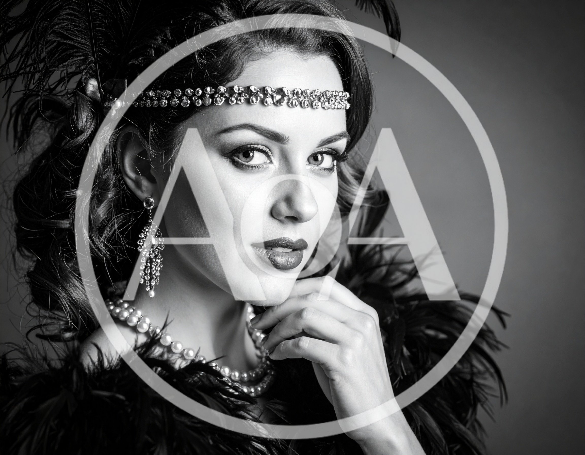 Elegant Woman Dressed In 1920s Flapper Style