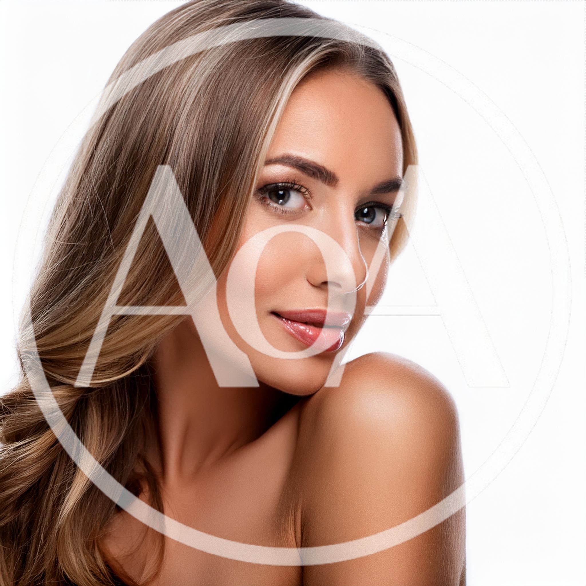 Portrait Of A Beautiful Woman With Long Blonde Hair