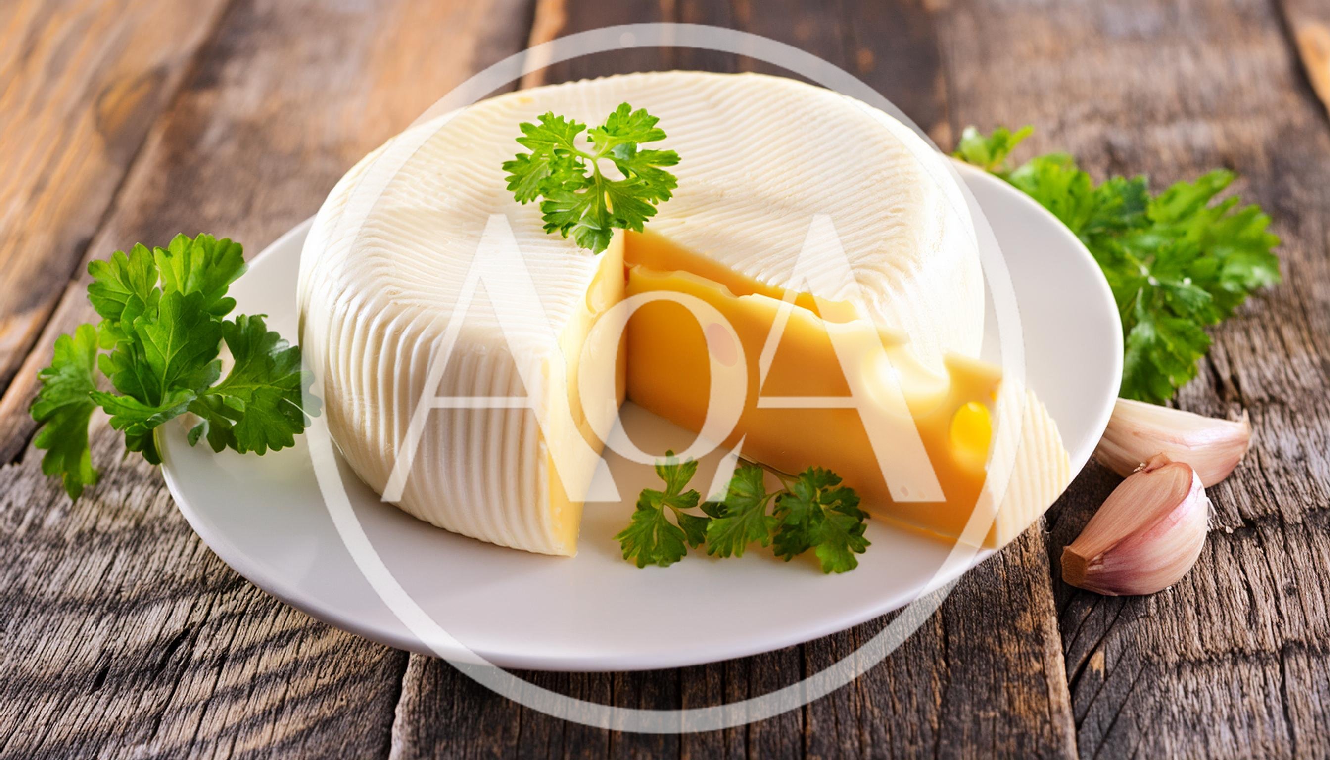 Wheel Of Cheese With Parsley And Garlic