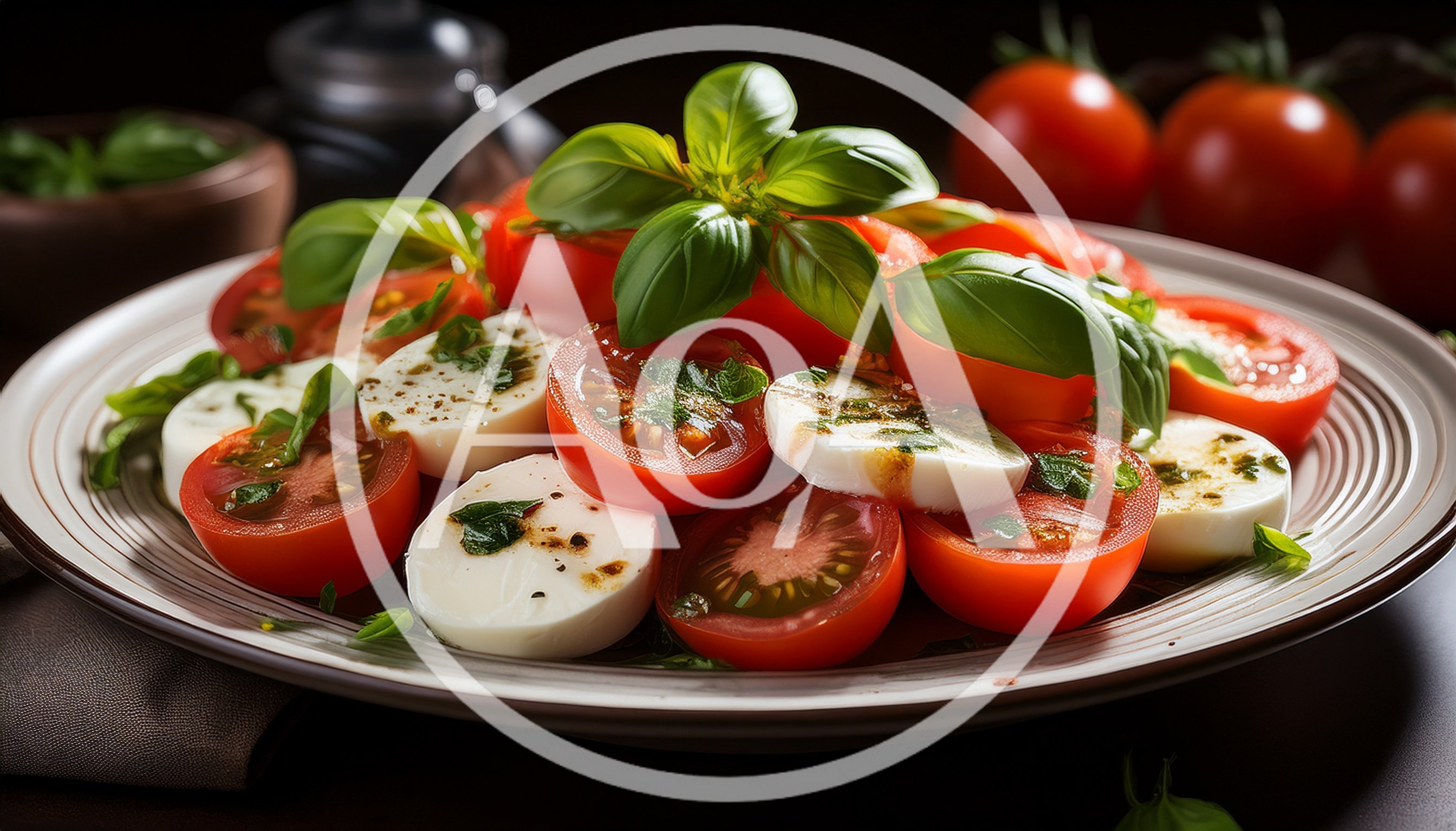 Fresh Caprese Salad With Tomatoes And Mozzarella