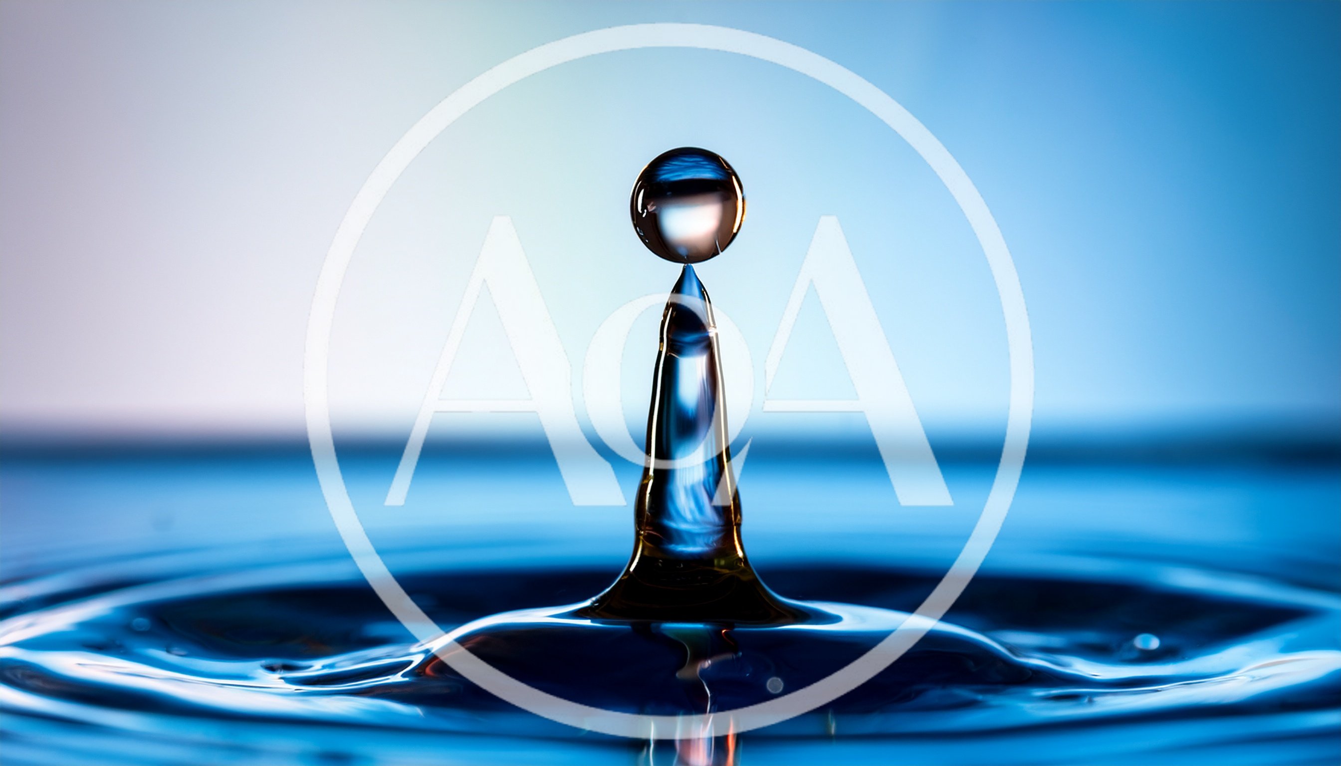 Macro Water Drop Collision Creating A Perfect Sphere