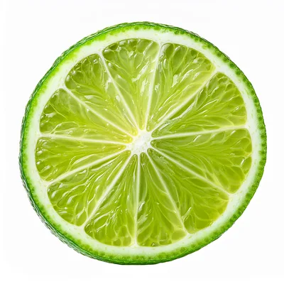 Fresh Lime Slice Isolated On White Background