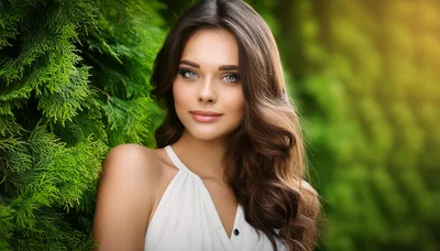 Portrait Of A Beautiful Young Woman Outdoors
