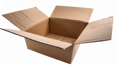 Open Empty Cardboard Shipping Box