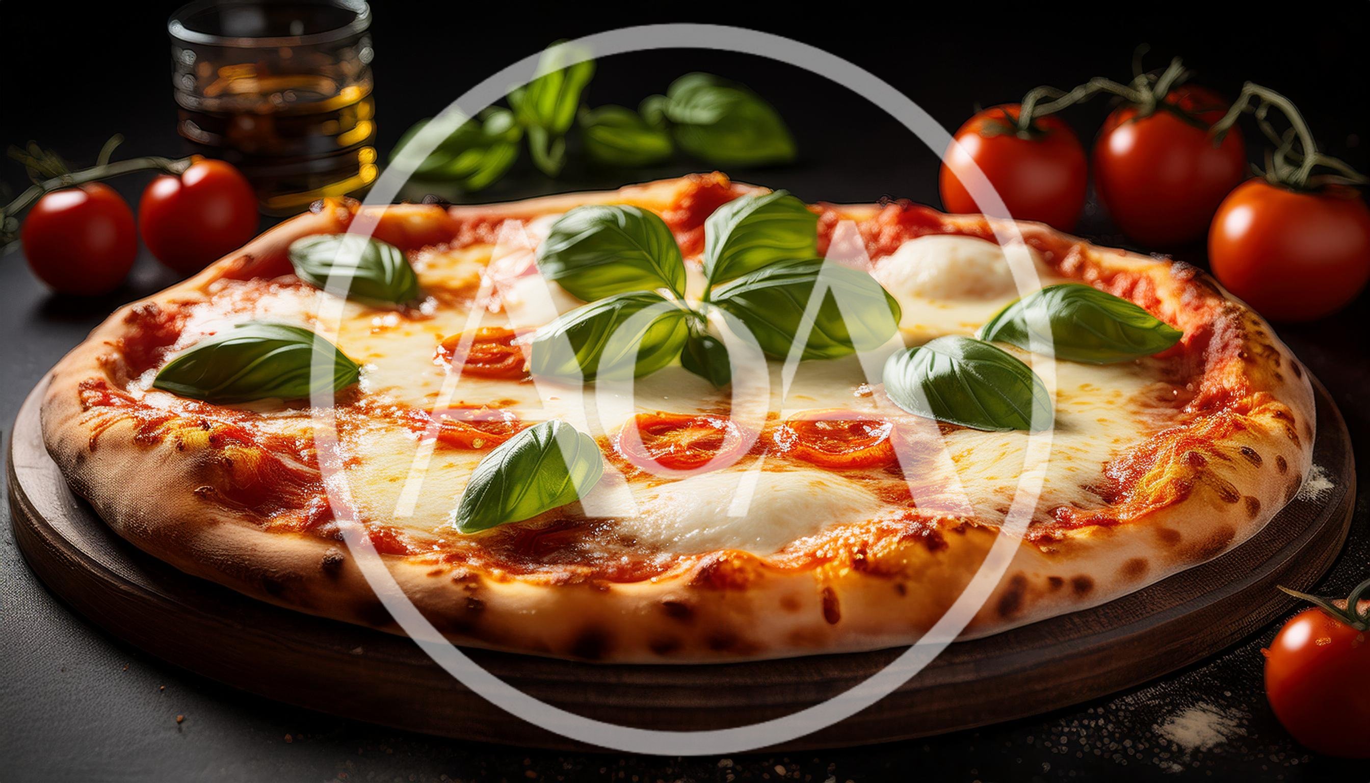 Fresh Margherita Pizza With Basil And Tomatoes