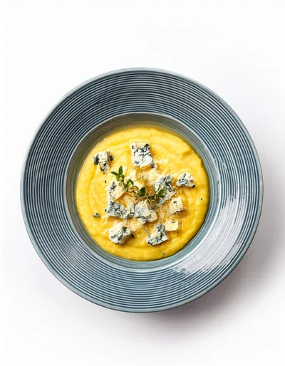 Creamy Polenta With Blue Cheese And Fresh Thyme