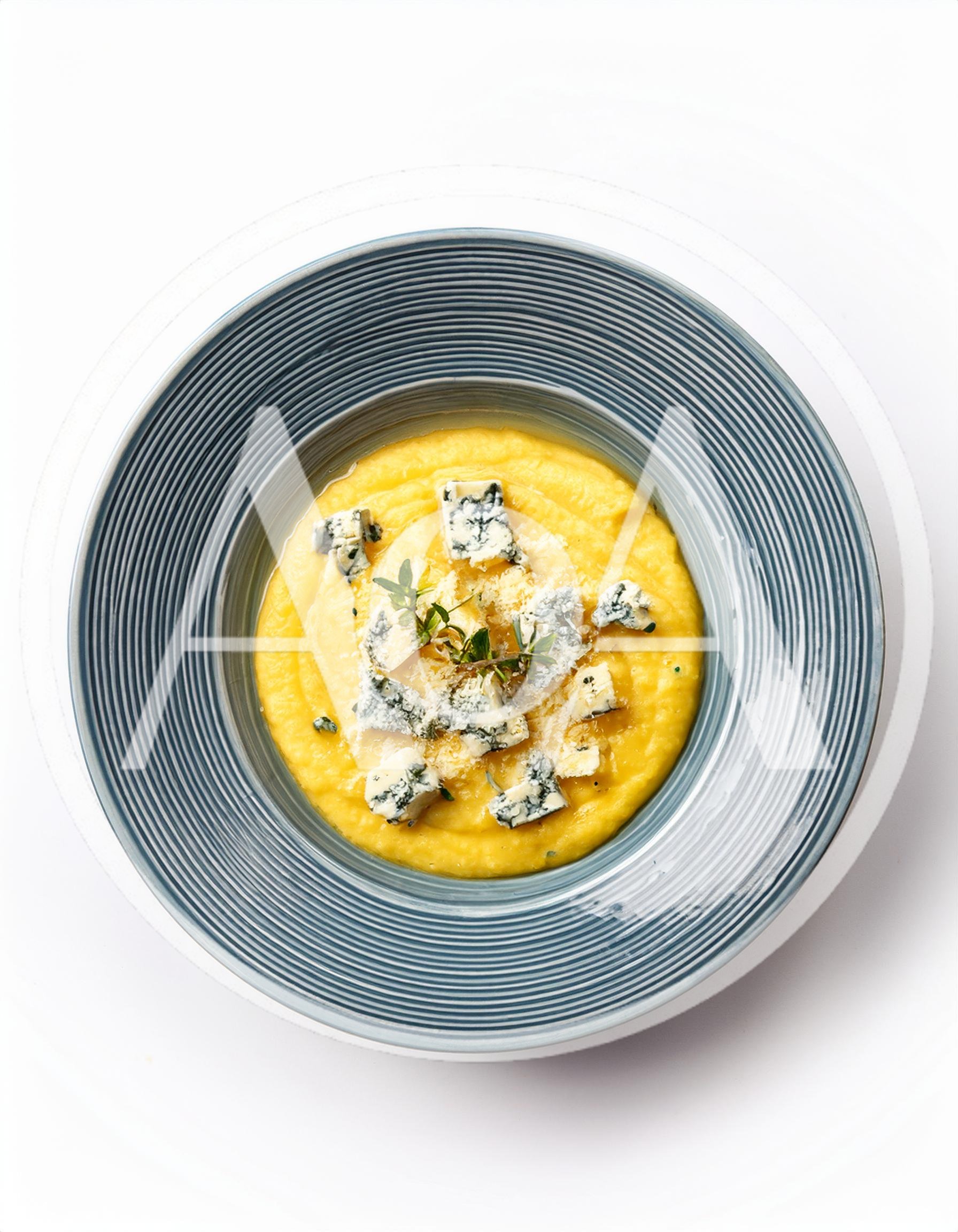 Creamy Polenta With Blue Cheese And Fresh Thyme