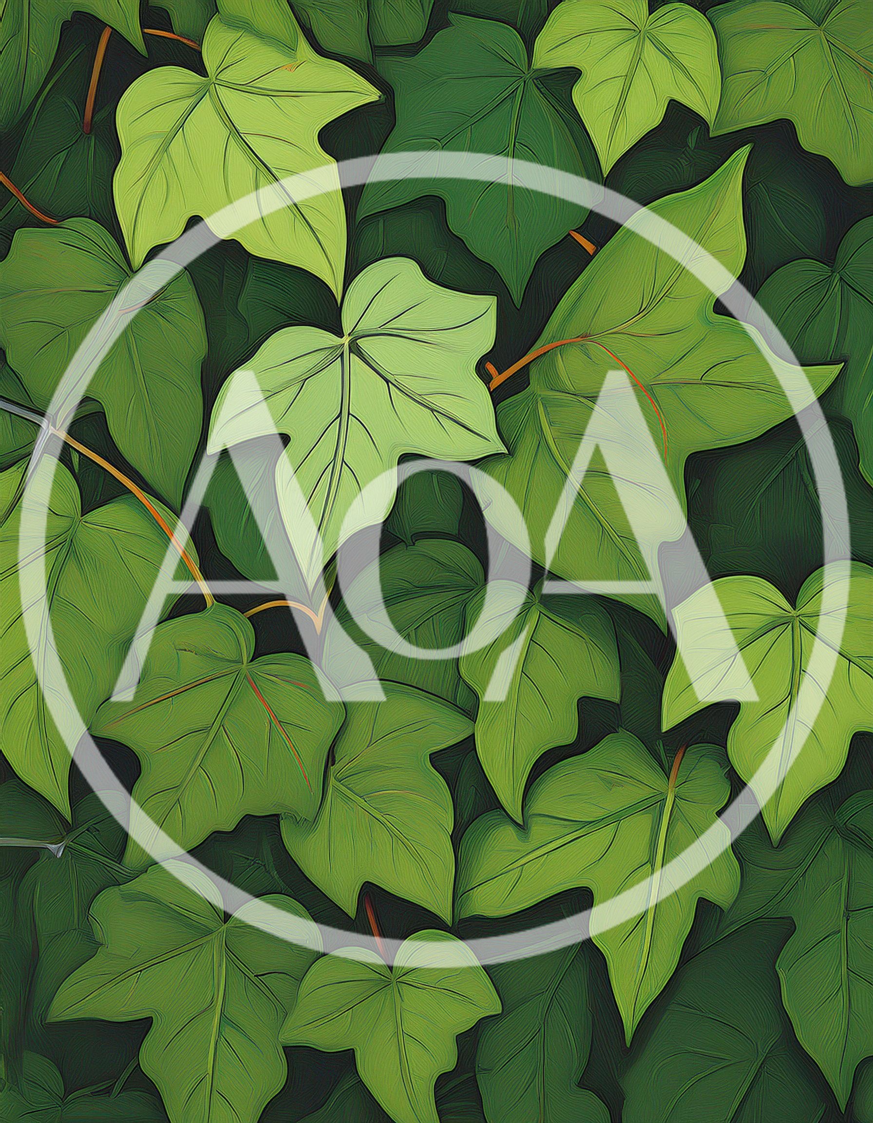 Lush Green Ivy Leaves Pattern Background