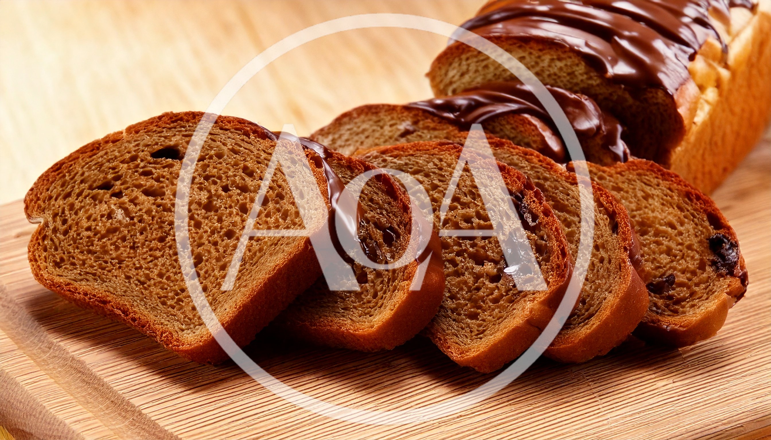 Slices Of Chocolate Bread On A Wooden Board