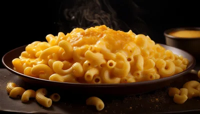 Steaming Bowl Of Creamy Macaroni And Cheese